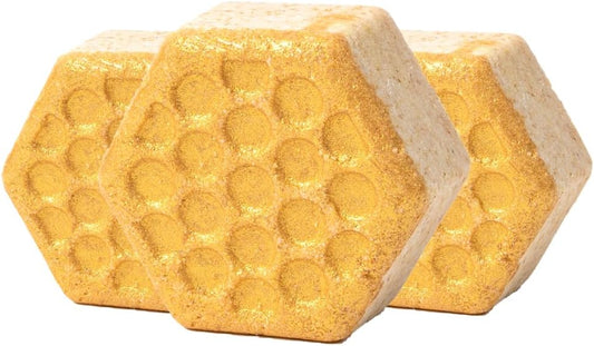 PACHA SOAP Co. Froth Bath Bomb 3 Pack, Sweet Honey Almond - Nourishing, Moisturizing, Naturally Derived & Handcrafted in The USA
