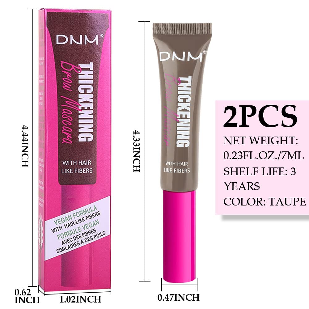Tinted Thickening Brow Gel Dark Brown Mascara,Brow Fast Sculpt,Waterproof, Transfer-proof, Brush to Fill in Eyebrows and Cover Gray Hairs - Cruelty Free - Light Medium Brown (2pcs 05 Cool Ash Brown)