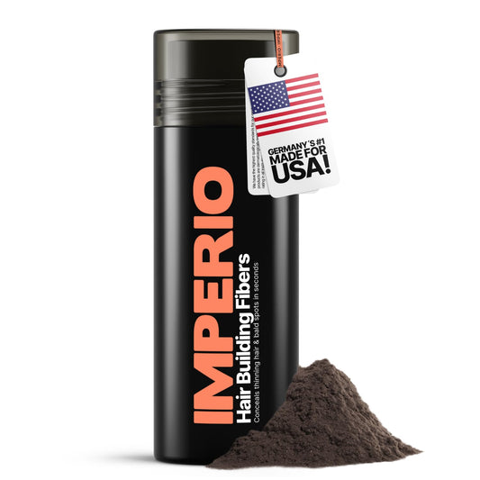 IMPERIO Hair Building Fibers for Thinning Hair - 26g Premium Hair Fibers for Women & Men - Dark Brown