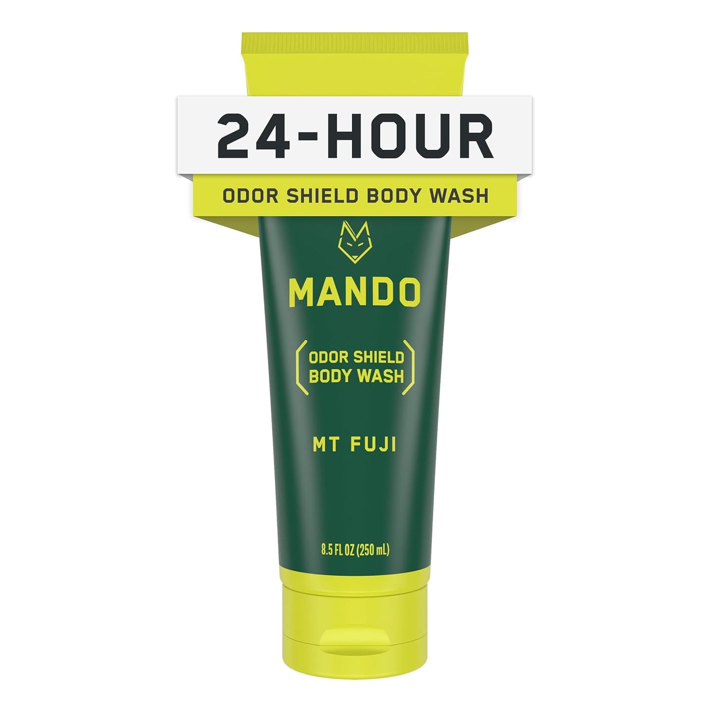 Mando Odor Shield Body Wash - 24 Hour Control - Removes Odor Better than Soap - SLS and Paraben Free, Skin Safe - 8.5 Ounce (Mt Fuji)