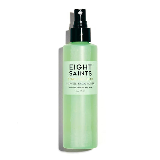 Eight Saints Coast is Clear Seaweed Anti Aging Face Toner, Natural and Organic Alcohol Free Witch Hazel Toner for Face, Minimizes Large Pores and Redness, 6 Ounces