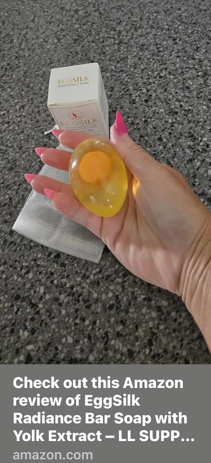 L & L Supplement EggSilk Egg Soap Radiance Bar with Yolk Extract | For Smooth, Glowing Skin | Gentle for Face & Body, All Skin Types | Sulfate-Free, Cruelty-Free, Clean Beauty | 80g