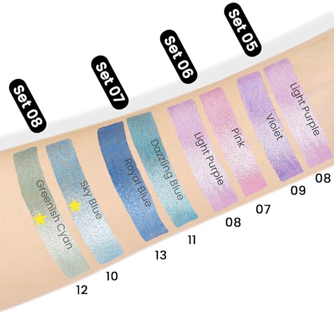 evpct 2Pcs Cream Eyeshadow Sticks Set for Eyes Sky Blue & Greenish Cyan Shimmer Eye Crayon Shadow Brightener Stick Pencil Pen Bulk sombras en crema para ojos 10+12