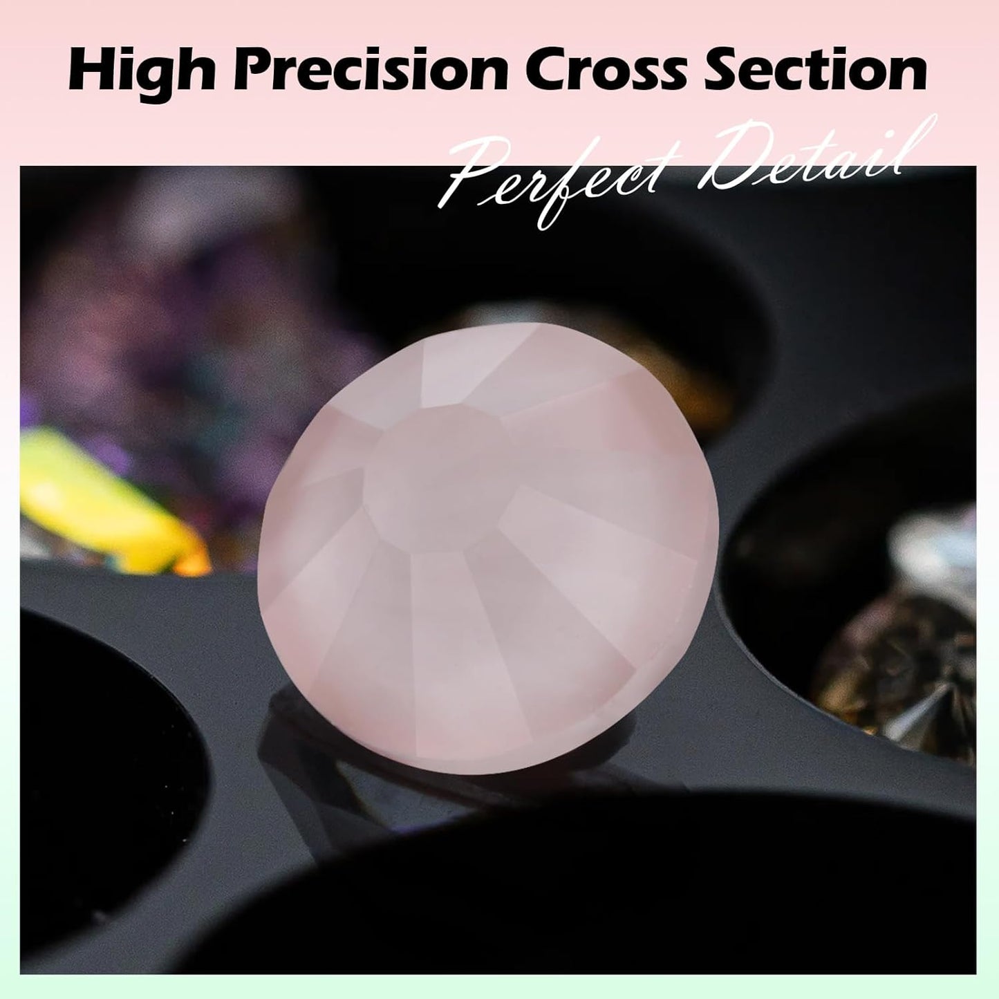 Mocha Lt.red Flatback Rhinestones, Glass Rhinestones for Nail Art and Craft, Glue Fix, Loose Crystal Gemstones(Mocha Lt.red, SS6, 1440pcs, 1.9-2.0mm)