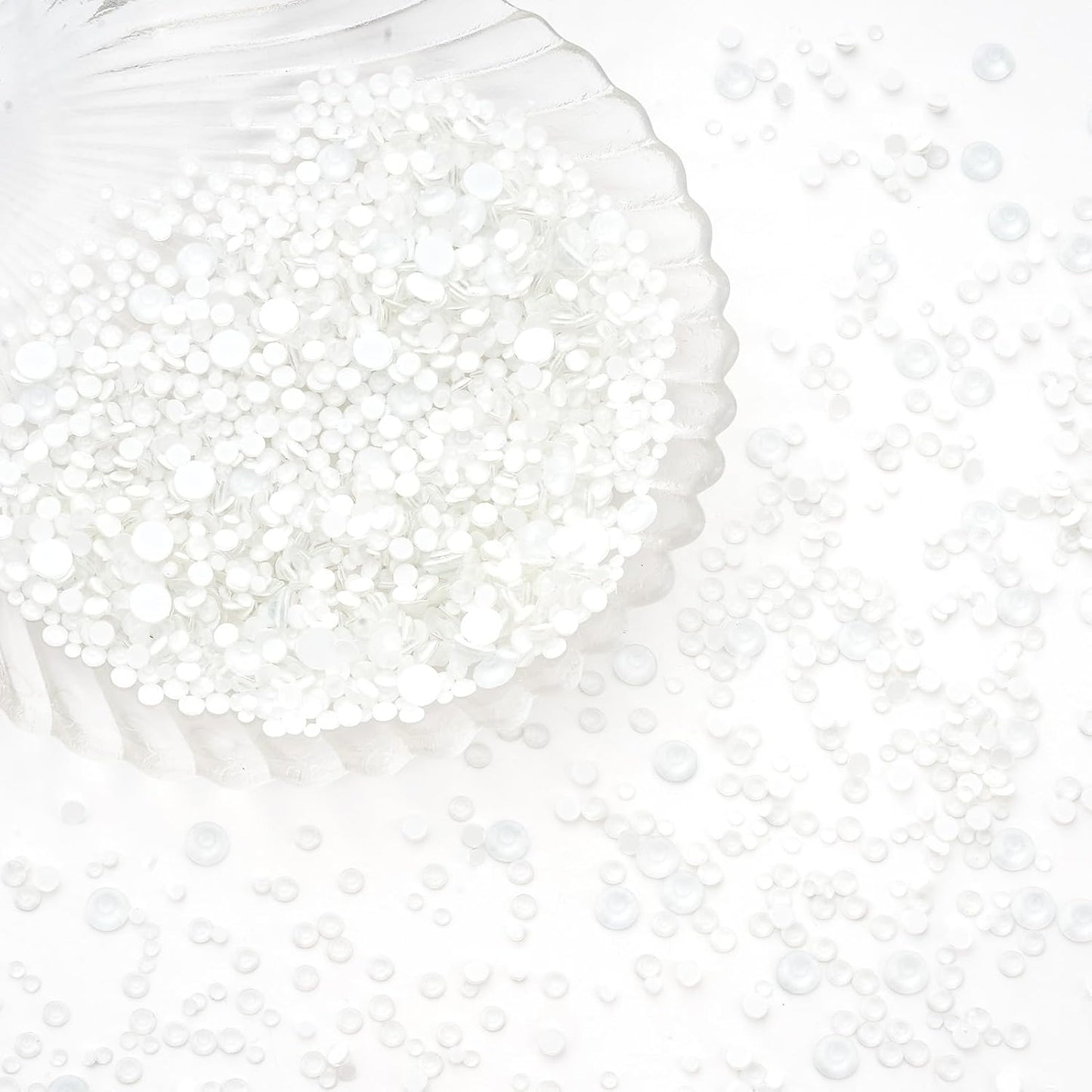 Neon White Flatback Rhinestones, Glass Rhinestones for Nail Art and Craft, Glue Fix, Loose Crystal Gemstones(Neon White, SS30, 288pcs, 6.4-6.6mm)