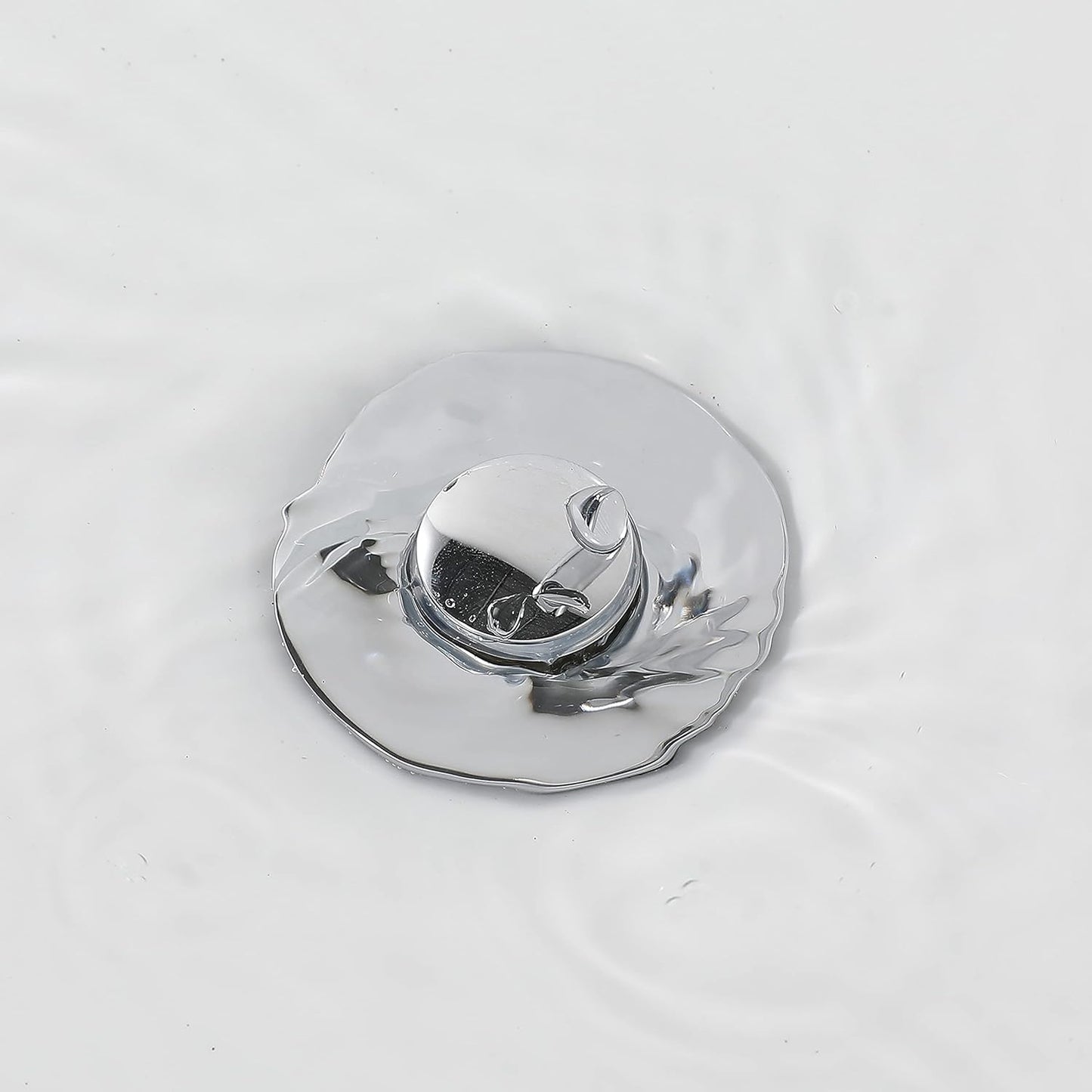 Bathroom Sink Stopper - for 1.25" Standard Drain Holes, Pop Up Sink Strainer, Bullet Core Push Type Stainless Steel Plug