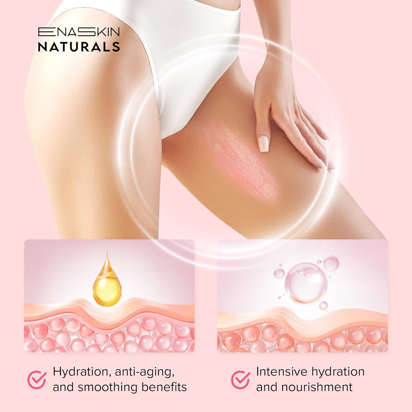 Enaskin Naturals Cellulite Remover for Legs & Anti Cellulite Cream - Skin Firming and Tightening Lotion for Inner Thigh ,Booty, Stomach & Belly, Body Firming Cream for Loose Skin, 100 ML