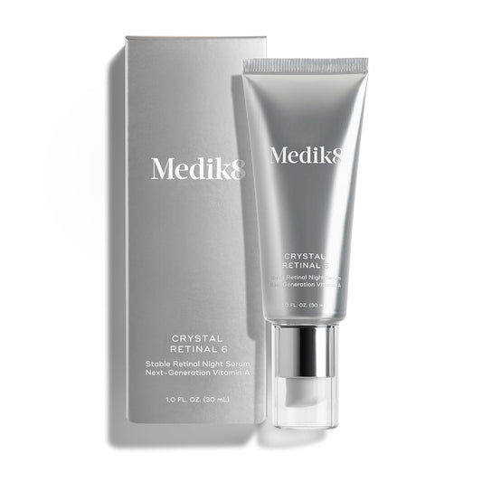 Medik8 Crystal Retinal 6 - Firming, Advanced Skin Retinaldehyde Face Serum - Night Serum with Hyaluronic Acid and Vitamin E - Gluten Free - 1 oz