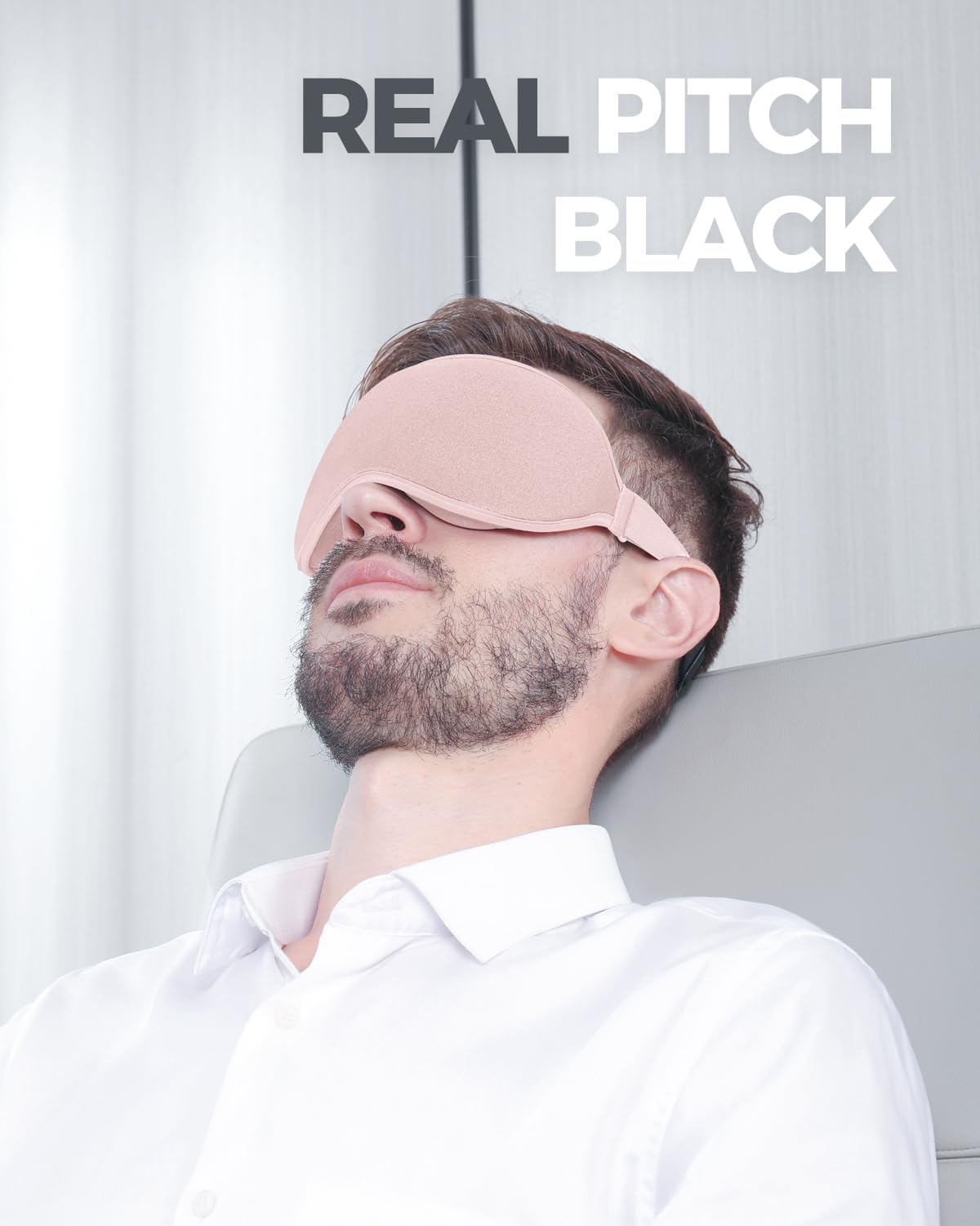 MZOO Luxury Sleep Mask for Back, Side Sleeper, Complete Light Blocking Sleeping Eye Mask Night Blindfold, 3D Zero Pressure & Spacious for Lash Extensions, Breathable Soft Eye Cover Flight Nap Travel