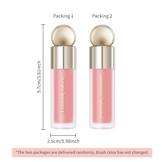 KYDA Liquid Blush, Matte Tinted for Cheeks, Lasting Dewy Finish, High Pigment Soft Creamy Blush, Blendable Lightweight Cover-Nude Pink