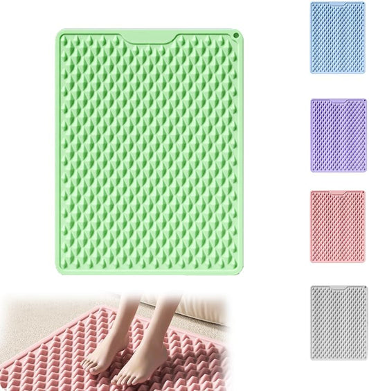 LmlJoo Silicone Cushion Portable Foot Reflexology Pad Foldable Foot Massage Mat Pressure Point Massage Mat Anti-Fatigue Standing Desk Mat Standing Pad Relieves