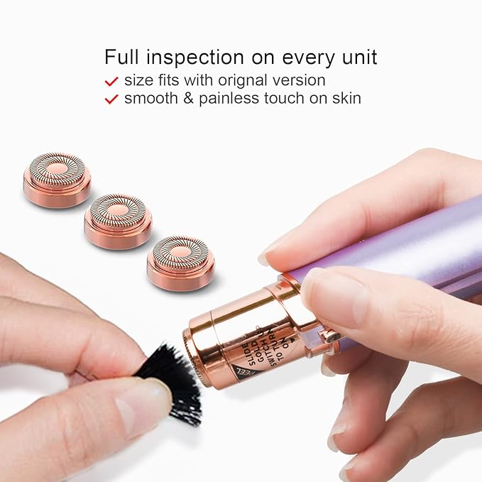 Replacement Heads for Flawless Finishing Touch Facial Hair Remover Device, Replacement Blades For Flawless Facial Hair Removal