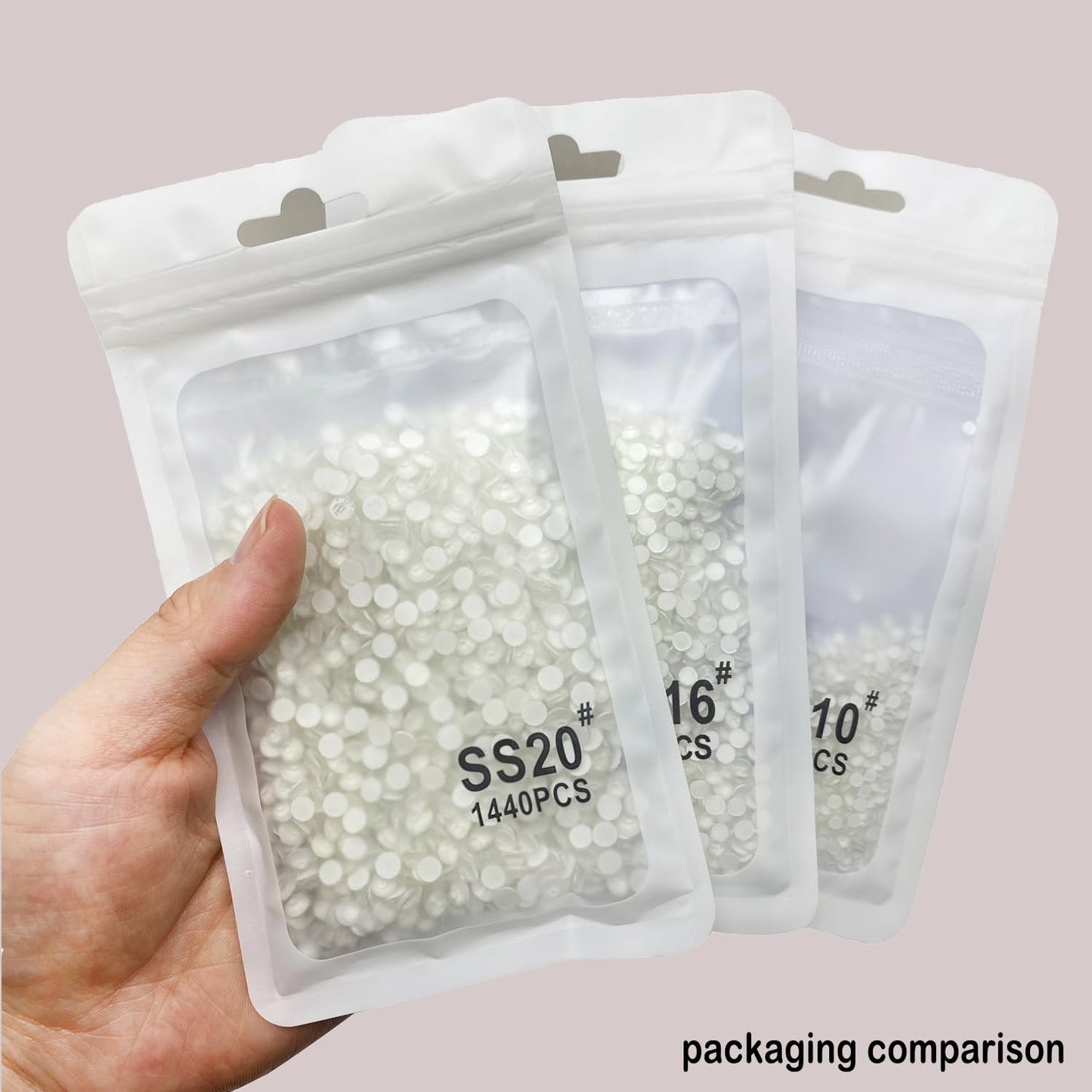 Flatback Glass Rhinestones,Bedazzler Gems 1440pcs Non Hotfix Crystal Rhinestones for Nail Charms Crafts Clothes Tumblers,White Neon,SS16