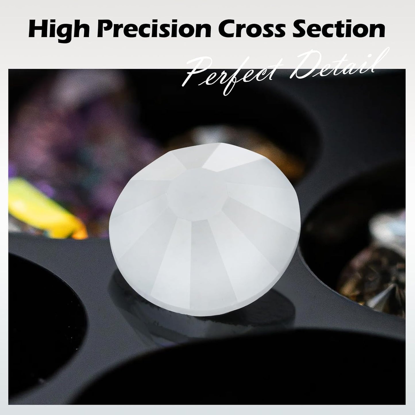 Neon White Flatback Rhinestones, Glass Rhinestones for Nail Art and Craft, Glue Fix, Loose Crystal Gemstones(Neon White, SS6, 1440pcs, 1.9-2.0mm)