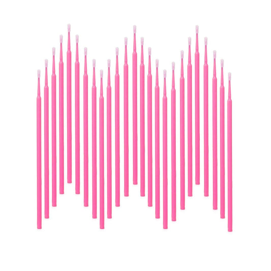 2100PCS Microswabs for Eyelash Extensions，Micro Applicators Brush for Cleaning and Applying Make-up Pink (Head Diameter: 2.0mm)