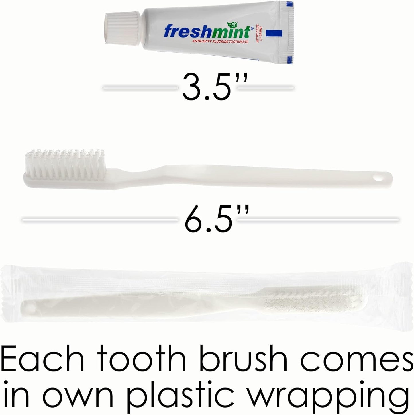 Moda West 96 Kits - Bulk Case of Wholesale Deluxe Toiletries for Men, Women, Travel, Charity, Homeless Shelters, 96 Disposable Hygiene Kits, Perfect for Hotels, Emergency Prep, and Donations