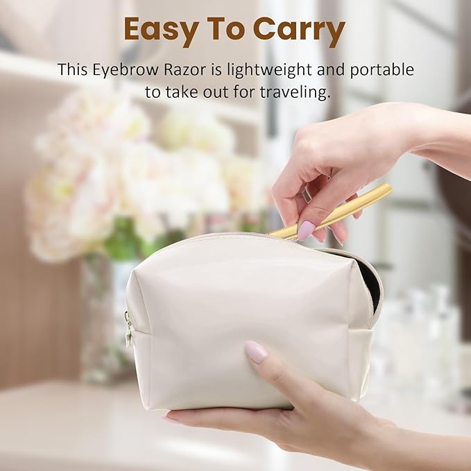 Dermaplaning Tool for Face, Dermaplane Razor for Peach Fuzz with Metal Grip, Professional Eyebrow Razor for Women, Facial Razor for Women Gold (12 Replaceable Blades)