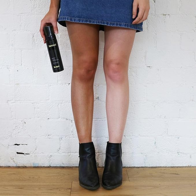 b.tan Dark Self Tanner Mousse | Get Tanned - Best, 1 Hour Express Sunless Tanning Foam, No Fake Tan Smell, Ultra Dark Bronzing Glow, Face & Body, Vegan, Cruelty Free, 6.7 Fl Oz