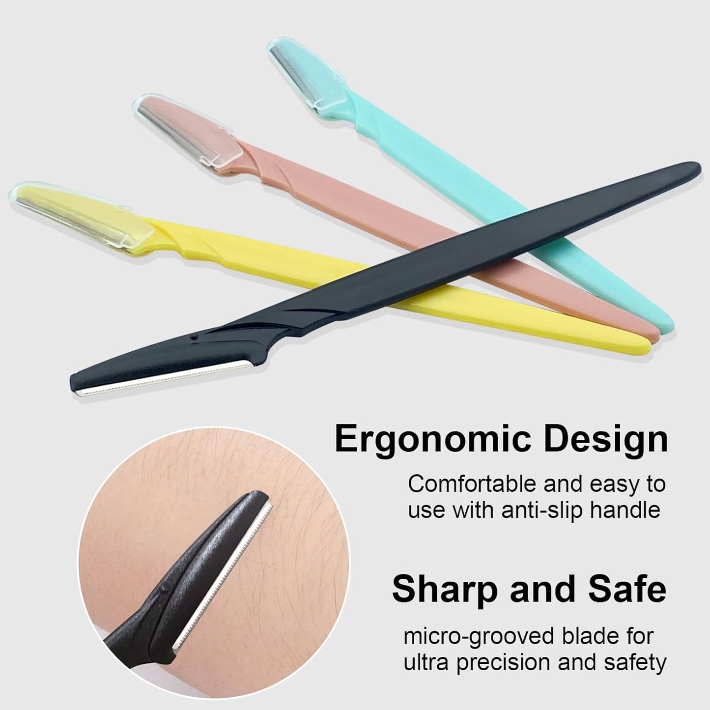 Eyebrow Razor for Women,4 Pcs Dermaplane Razor for Women Face Multipurpose Facial Hair Shaper Trimmer