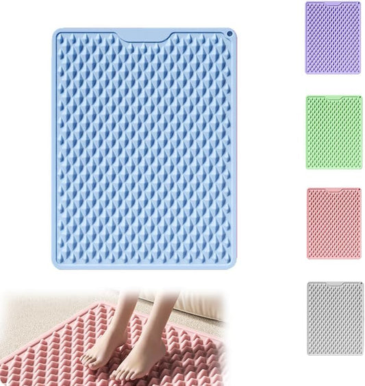 LmlJoo Silicone Cushion Portable Foot Reflexology Pad Foldable Foot Massage Mat Pressure Point Massage Mat Anti-Fatigue Standing Desk Standing Pad Relieves Foot Pain