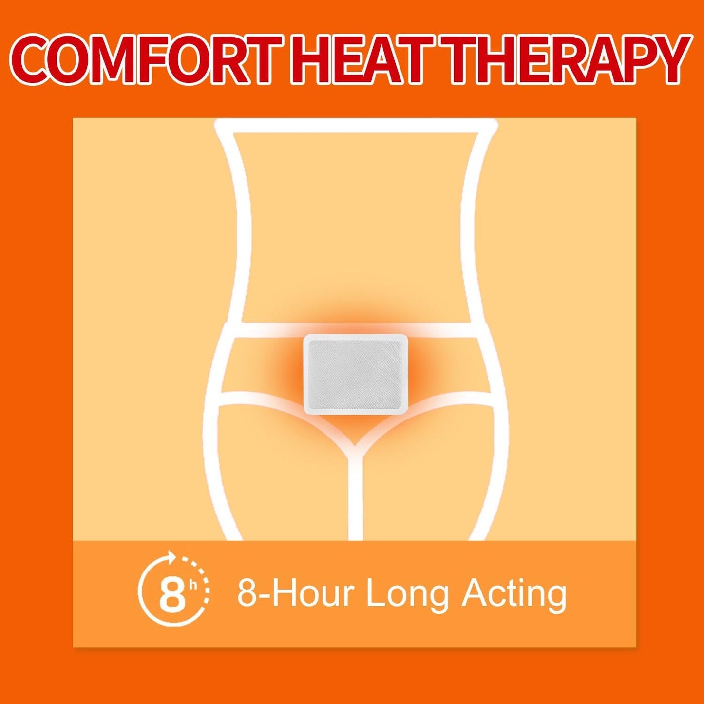 Menstrual Patches, Heat Patches for Menstrual Cramps, Portable Period Cramps Heat Therapy Patches - 6 Pack Hot Compress Warm Wrap, Travel Essentials for Women