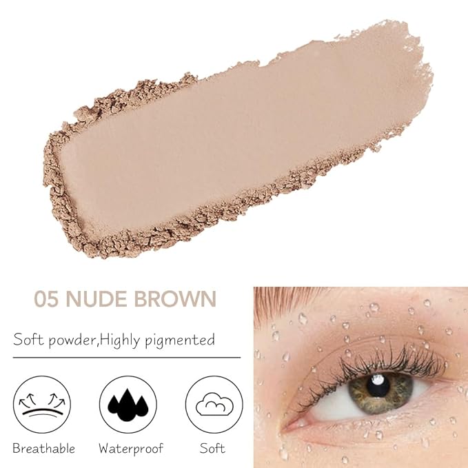 Monochrome Matte Eyeshadow Makeup Palette,Highly Pigmented Nude Brown Eyeshadow Palette,Matte Pressed Powder Eye shadow Makeup,Single Vegan Eye Shadow,Daily Evening Women Girls Eyeshadow Gift 05