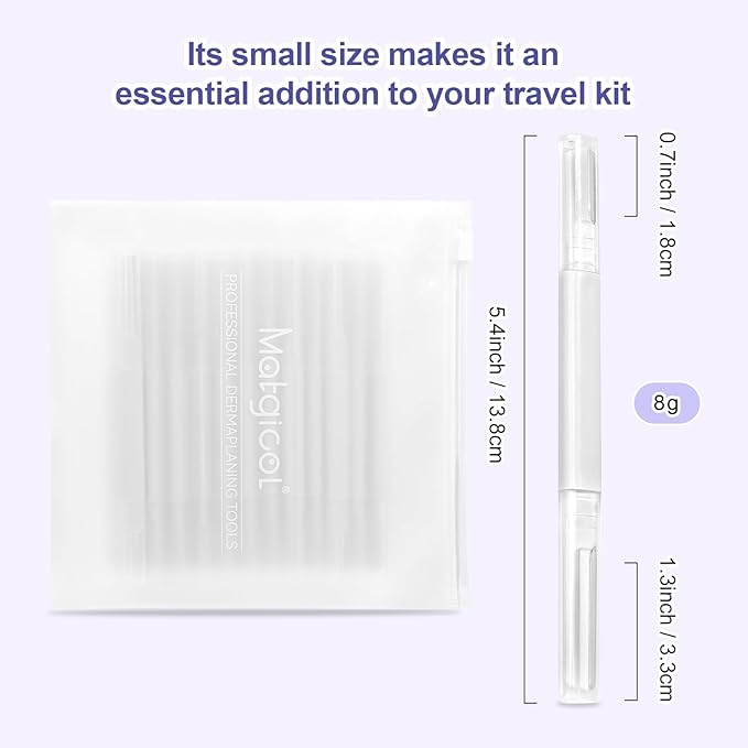 Dermaplane Razor for Women Face & Eyebrow - Dermaplaning Tool for Peach Fuzz Facial Hair Removal,High Precision Blade for Smooth Skin (White, 12 Count)