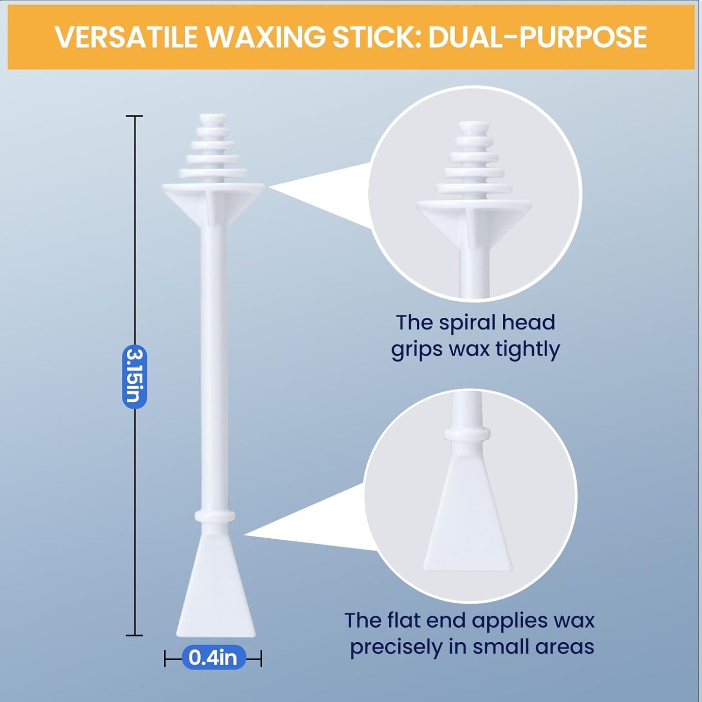 SUERBEATY 60 Pcs Nose Wax Sticks, Hair Wax Applicator with Disposable Spatulas for Nostril Cleaning, Ear Face Hair Removal for Men Women, Painless