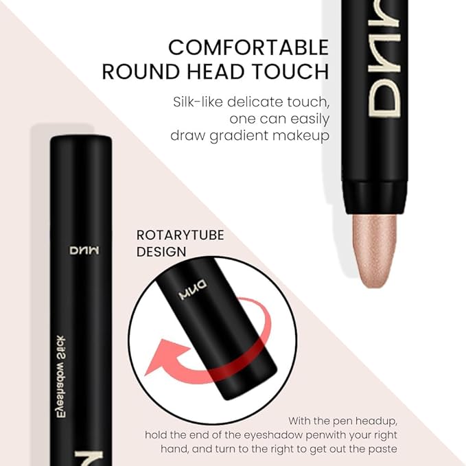 evpct 2Pcs Cream Eyeshadow Sticks Set for Eyes Waterproof, Sand Shimmer Matte Eye shadow Stick Pencil Pen Bulk sombras en crema para ojos 25+25