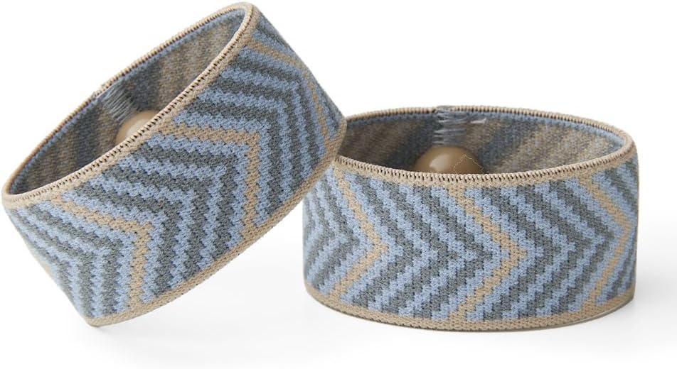 Blisslets Acupressure Relief Band - Cartagena Collection - Parentage (Blue/Camel, Large - 6 3/4" - 7 1/2")