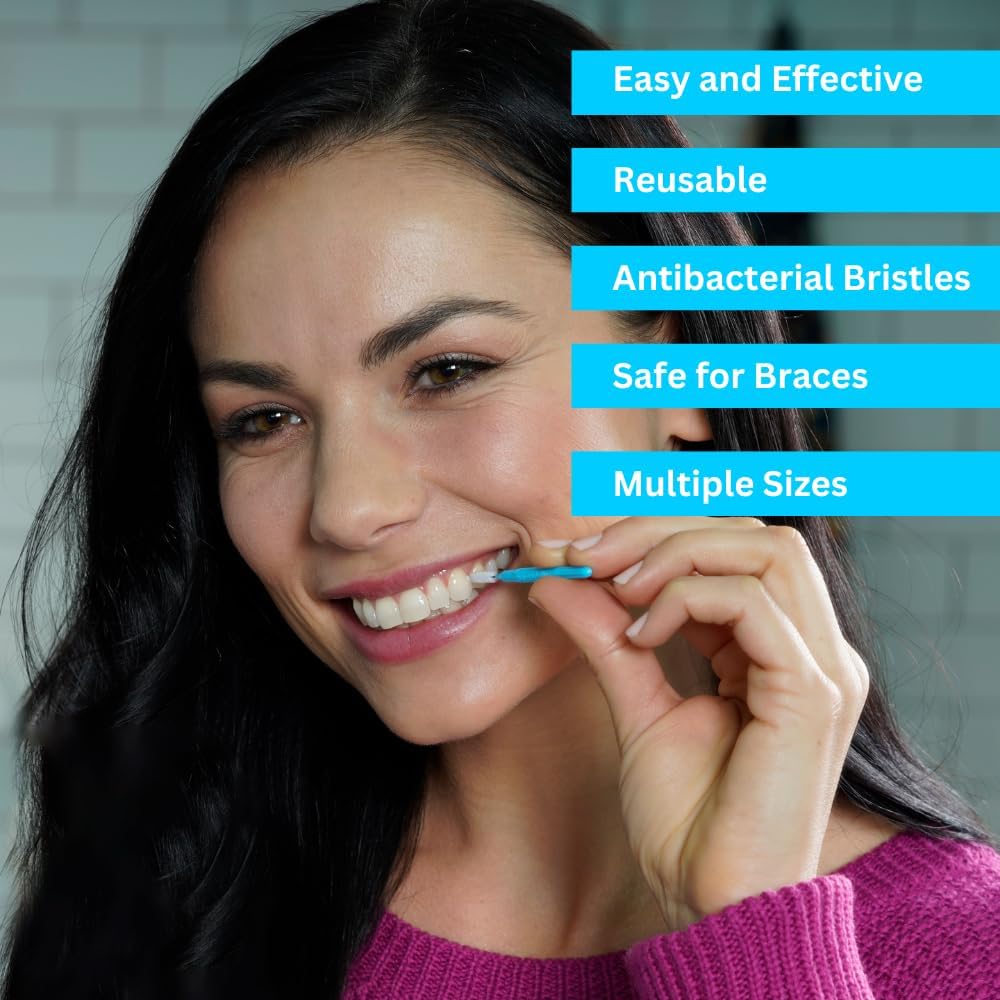 Piksters Interdental Brushes, Size 1,100 Count (10 x 10 Packs), Interdental Tooth Brush for Tight Gaps, Gum Soft Bristles for Plaque Removal, Safe for Braces (100 pk)