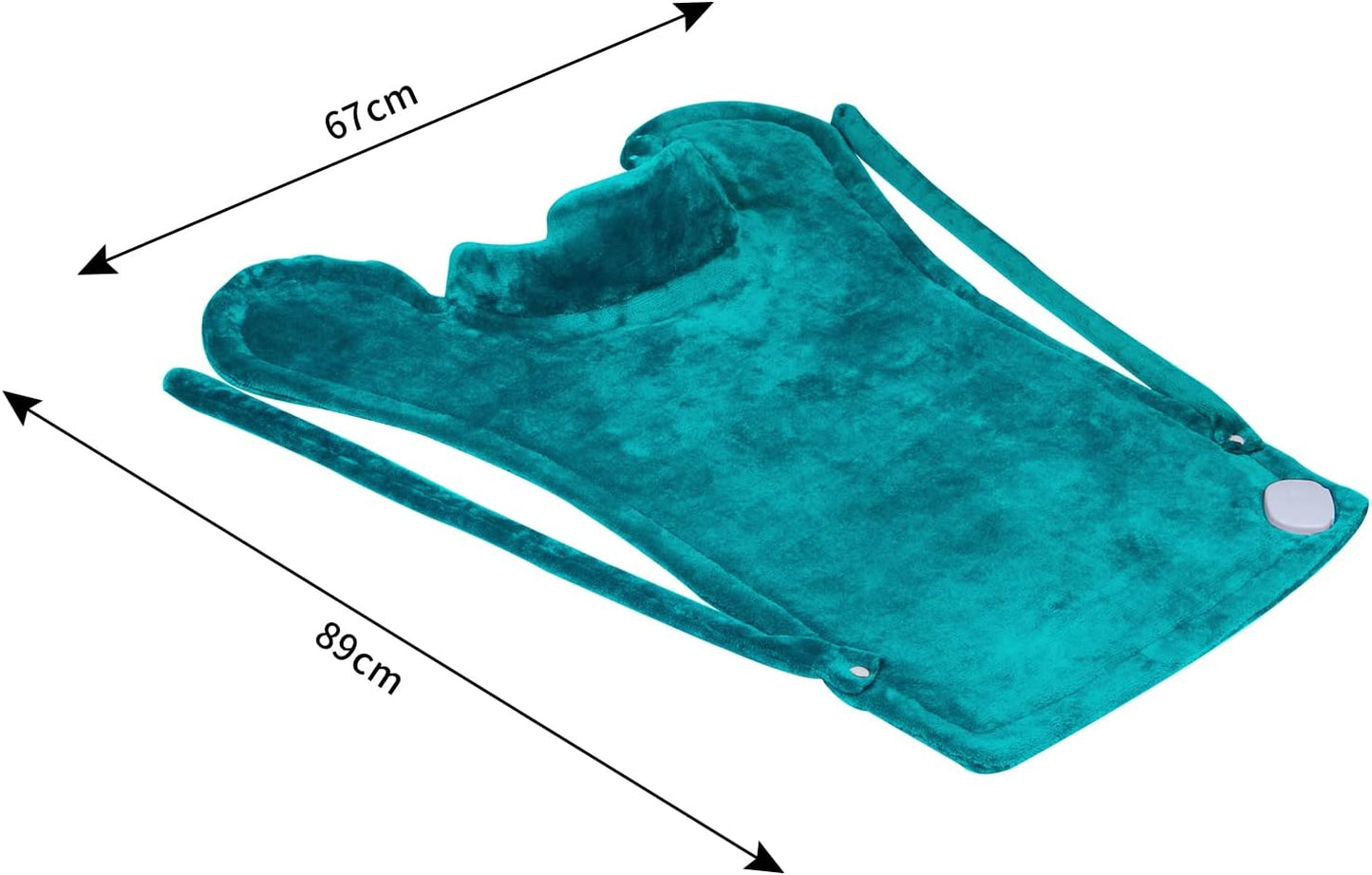 Ambershine 26"x35" XXXL King Size Neck& Shoulder& Back Heating Pad with 12 Temperature Settings& 4 Auto-Off Countdown Timers, Pain Relief for Back/Neck/Shoulder, Christmas gift for mom dad(Light Teal)