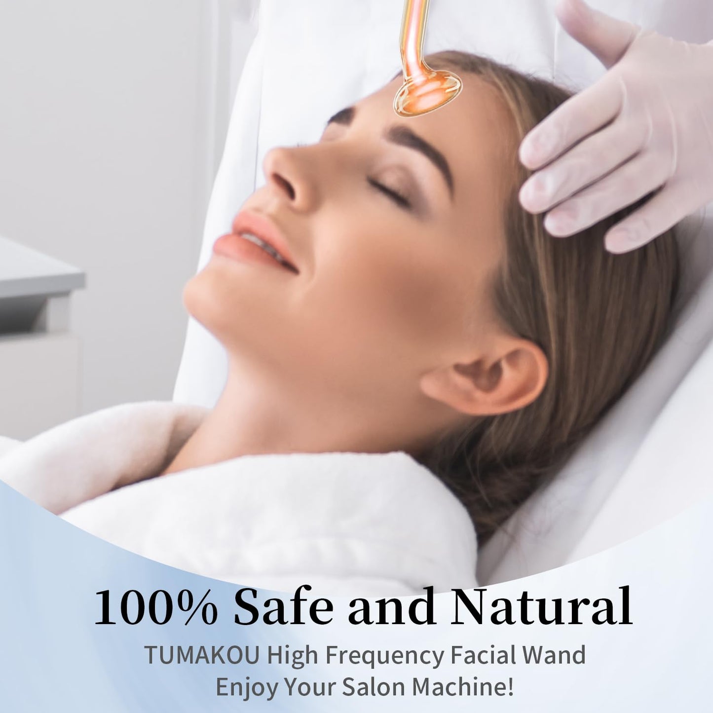 High Frequency Facial Machine - TUMAKOU Portable Handheld High Frequency Facial Skin Wand Machine with 4 Different Tubes