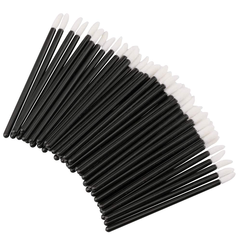 G2PLUS 200PCS Lip Gloss Applicators, Disposable Lip Brushes, Lipstick Gloss Wands Applicator Perfect Makeup Tool Kits (Black)