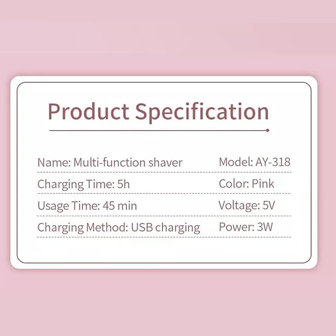 Electric Razor for Women Facial Hair Removal and 4 in 1, Bikini Trimmer Pubic Underarms Painless Nose Eyebrow Body Leg Hair Removal Rechargeable Hair Clippers Grooming Set