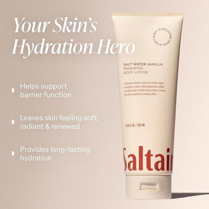Saltair Body Lotion - 2 Pack Moisturizing Lotion For Dry Skin. Salt Water Vanilla Scented Hydrating Body Cream with Nourishing Moisturizer Formula. Skin Care for Women and Men. 2x 10oz Tubes