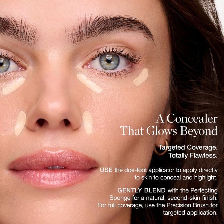 Ogee Complexion Perfecting Under Eye Concealer - Certified Organic Full Coverage Concealer - Buildable Coverage - LARCH 2.25C - Light Tan (Pink Undertones)