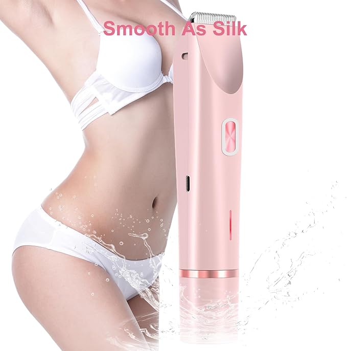2025 New 2-in-1 Bikini Trimmer & Electric Shaver for Women - Cordless Wet/Dry Electric Razor Kit, Waterproof Hair Removal for Face/Lips/Underarms/Legs/Pubic Areas (Purple)