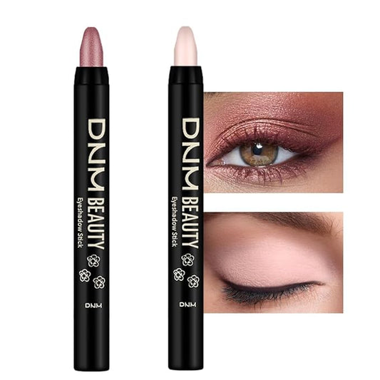 evpct 2Pcs Cream Eyeshadow Sticks Set for Eyes Waterproof, Sand Rose Shimmer Desert Matte Eye shadow Stick Pencil Pen Bulk sombras en crema para ojos 27+28