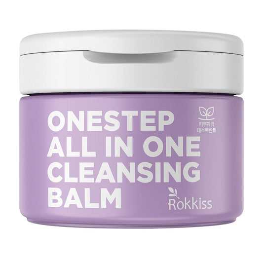 Rokkiss One Step Makeup Remover Cleansing Balm (5.1fl oz) - Korean Facial Cleanser for Eyes, Lips and Face, Gentle, Cruelty-Free Formula