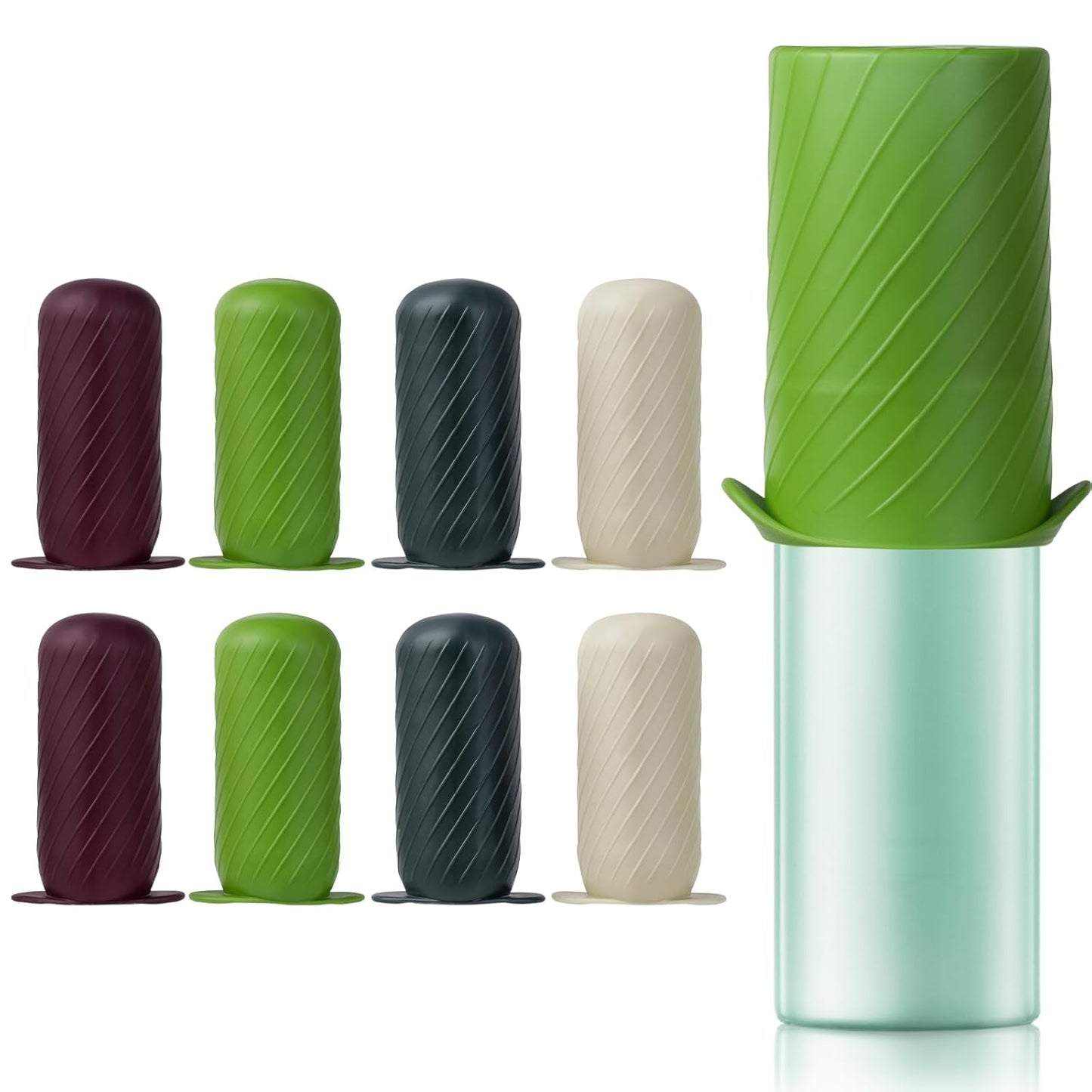 Bottle Covers for Travel, Leak Proofing, Travel Size Container Silicone toiletry sleeves, Leak Locks Travel Accessories for Shampoo Wash Body Bottles and other beauty and personal care(8pcs)