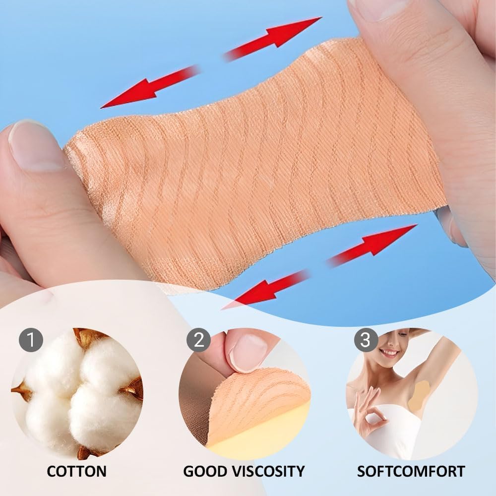 Pacify Underarm Sweat Pads for Women Men, Disposable Armpit Sweat Pads for Under Arms Sweating, Invisible Self-Adhesive Arm Pit Sweat Guards Patches for Clothing (60)