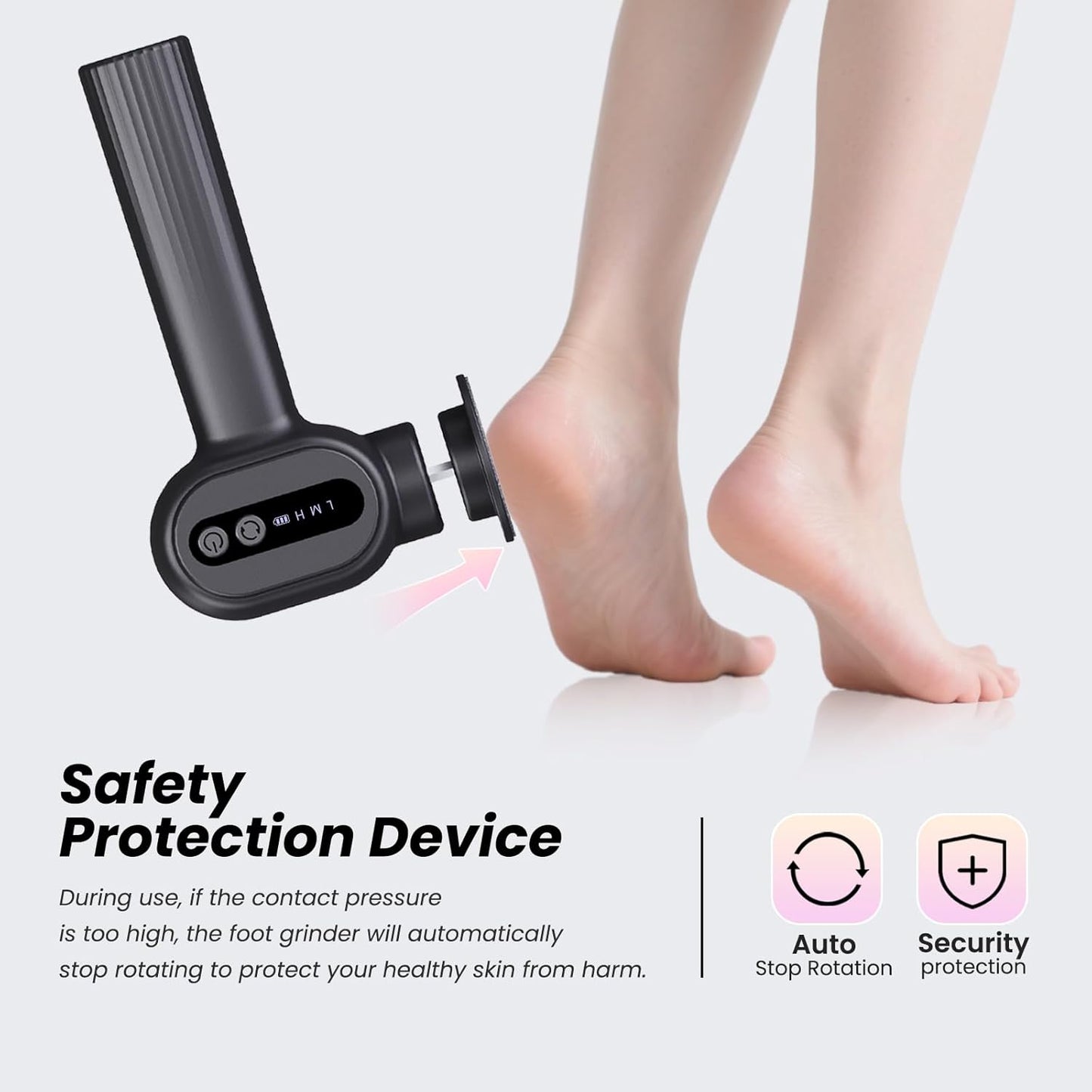 Upgraded Electric Callus Remover for Feet - Professional Electric Foot File Tool, Adjustable Speed Foot Sander Foot Grinder for Dead Skin and Calluses, with 20 Sandpaper Discs (Black)