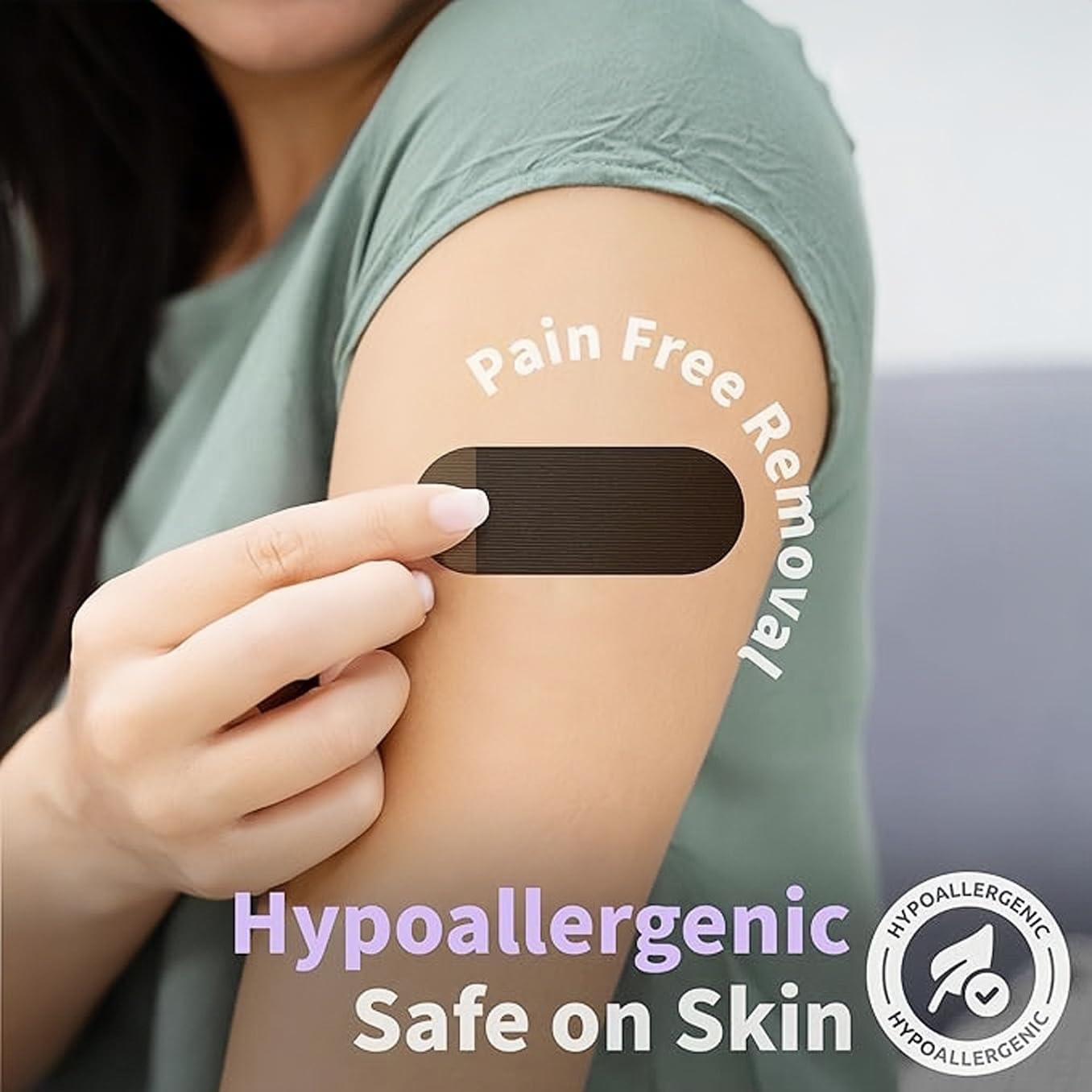 Micropore Tape (60-Pack) - Pain Free Removal, Hypoallergenic, Adhesive Cotton Tape,2 months