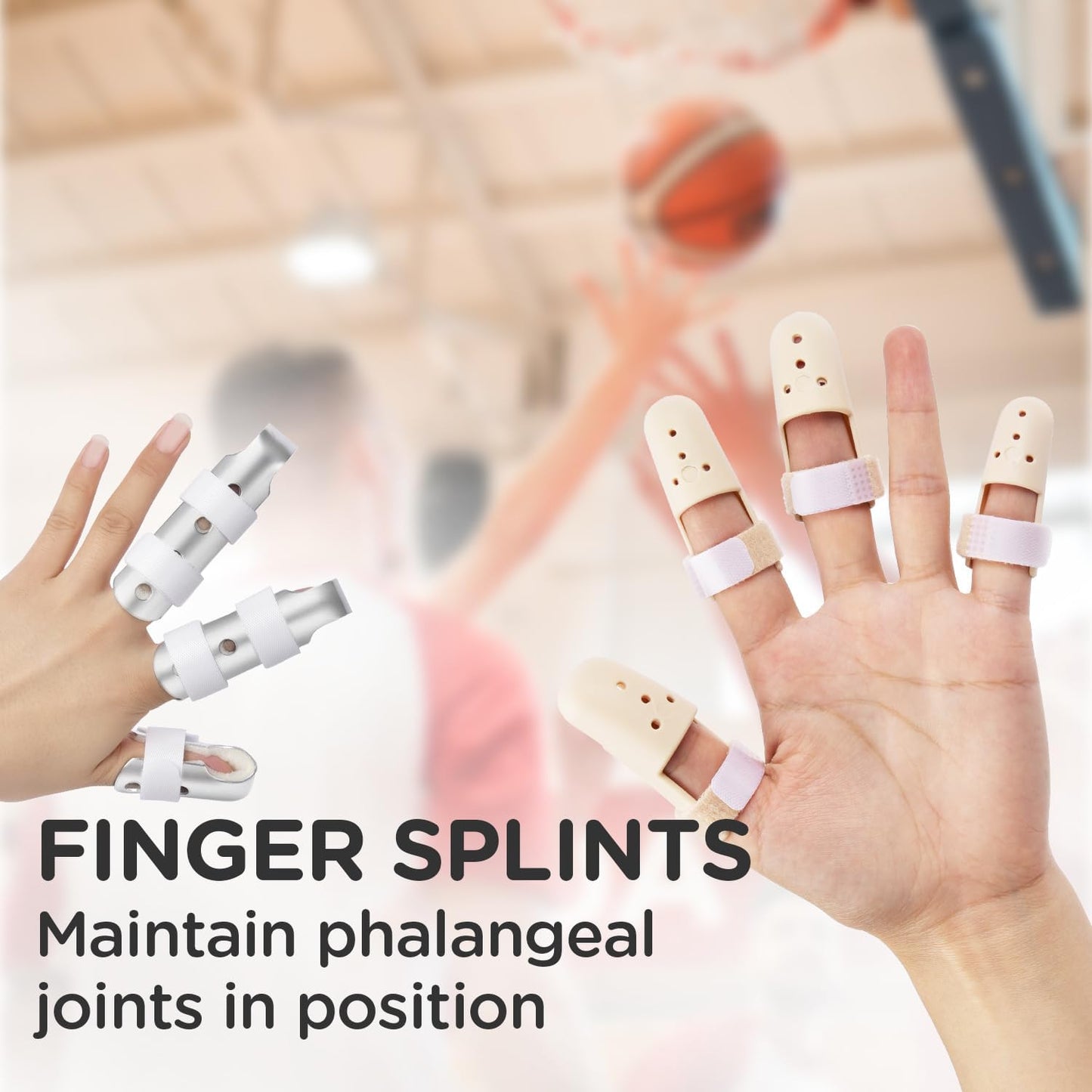 Sopito Finger Splint, 7PCS Finger Support Brace Finger Stabilizer for Broken Fingers Straightening Arthritis Knuckle Immobilization