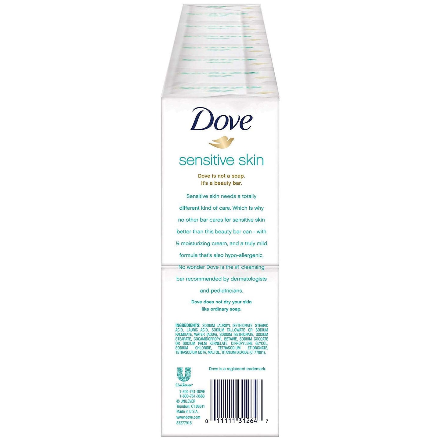 Dove Sensitive bar Soap (16 /4 Oz Net Wt 64 Oz),, ()
