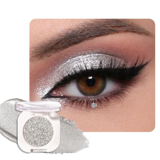 Slive Single Glitter Eyeshadow Makeup, Neutral Powde Eye Shadow for Women, Slive Shimmer Singles Eyeshadow Palette Pigmented Waterproof, sombras para ojos, Girls Monochrome Eyeshadows Gift 12