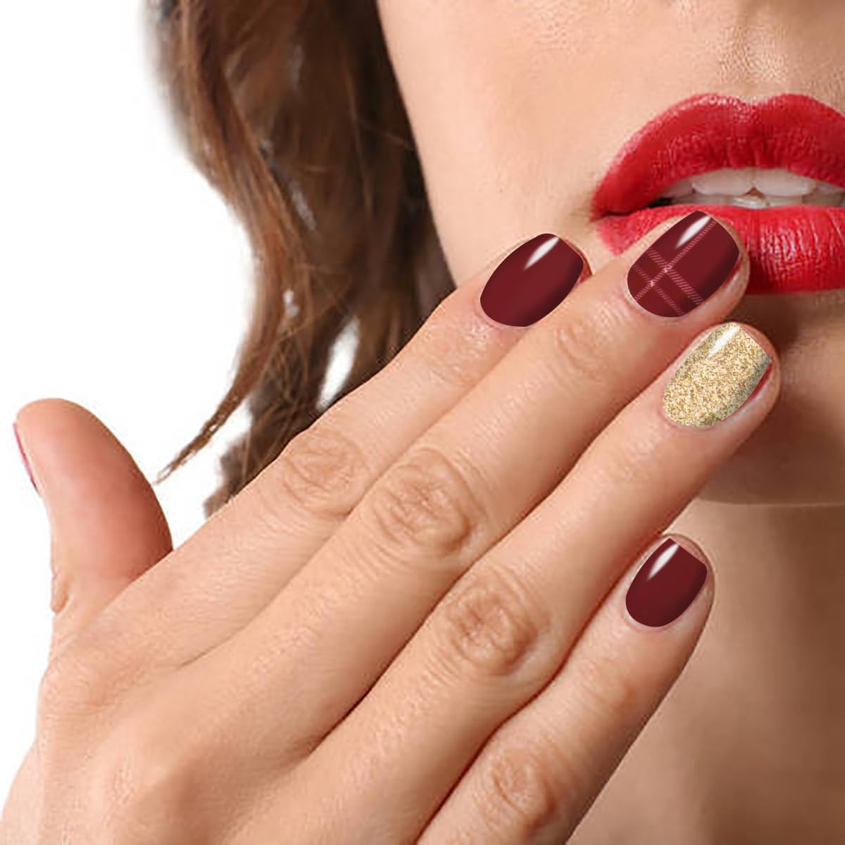 JERCLITY 24 Sheets Nail Polish Strips Wraps With Nail File Self-Adhesive Nail Stickers Gel Nail Strips for Women Girls