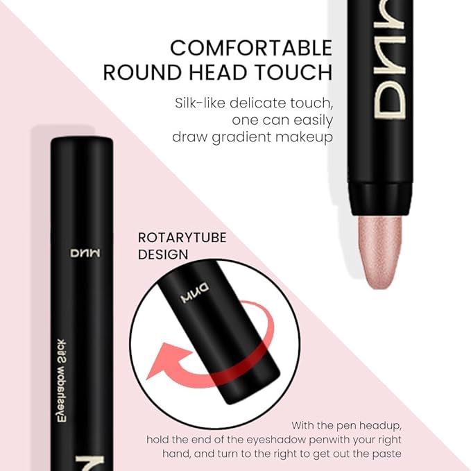 evpct 2Pcs Cream Eyeshadow Sticks Set for Eyes Waterproof, Champagne Shimmer Matte Eye shadow Stick Pencil Pen Bulk sombras en crema para ojos 17+17