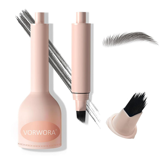 Eyebrow Pen with Hair-Like Strokes, Microblading Eyebrow Pen, Angled Brow Tint Brush for Eyebrows, Smudge Proof, Long Lasting, Easy to Color, Soft Black